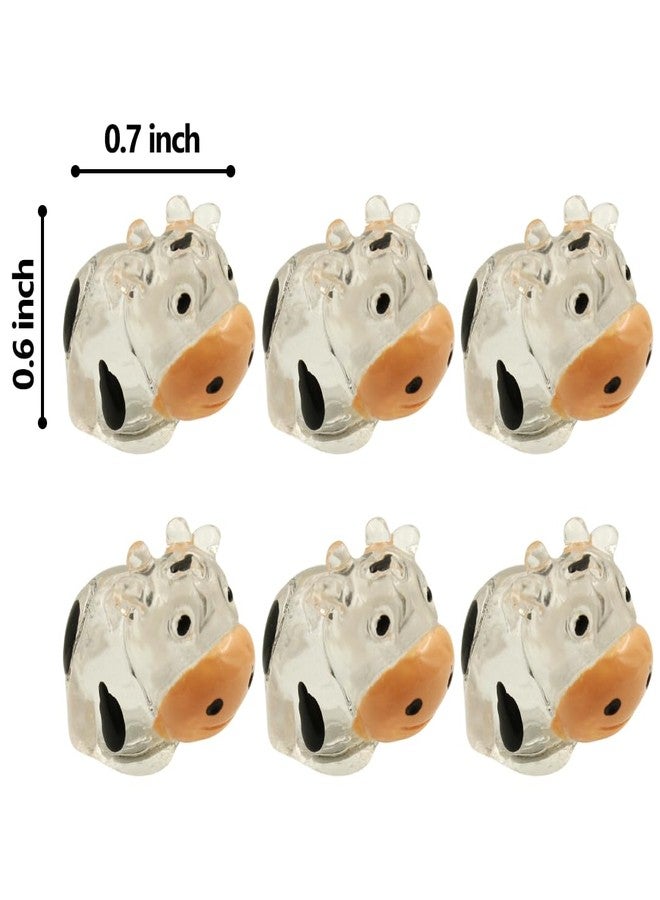 Wallertree Luminous Cow Hinge Heads Decorative Topper Set of 6 - Glow in The Dark Magnetic Hinge Head Toppers - Mini Animals Door Hinge Head Home Decoration - Image 4